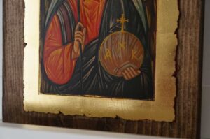 Archangel Michael small Hand Painted Byzantine Icon on Wood