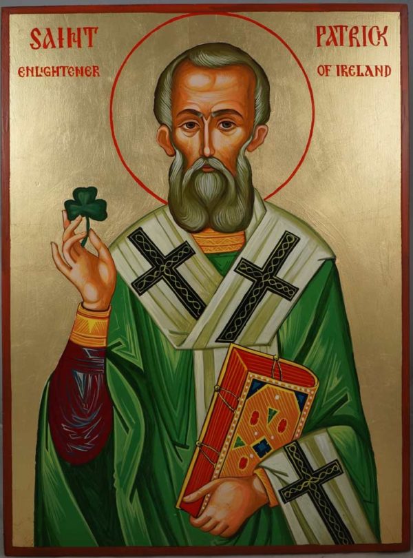 Saint Patrick of Ireland (40cm) Orthodox Icon - BlessedMart