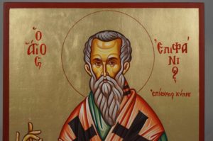 Saint Epiphanius Hand-Painted Greek Orthodox Icon