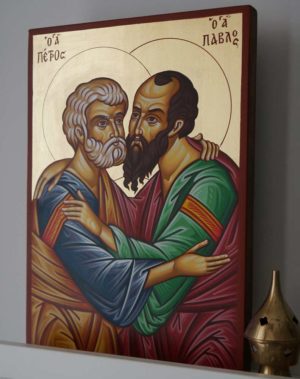 Apostles St Peter and St Paul Hand-Painted Orthodox Icon