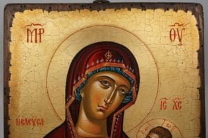 Virgin Mary Hodegetria Theotokos Guide Hand-Painted Greek Orthodox Icon