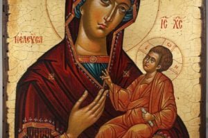Virgin Mary Hodegetria Theotokos Guide Hand-Painted Greek Orthodox Icon