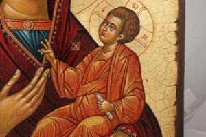 Virgin Mary Hodegetria Theotokos Guide Hand-Painted Greek Orthodox Icon