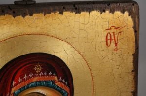 Virgin Mary Hodegetria Theotokos Guide Hand-Painted Greek Orthodox Icon