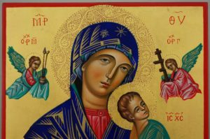 Our Lady of Perpetual Help Hand Painted Orthodox Icon on Wood