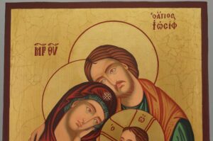 Holy Family Icon Large Hand Painted Byzantine Orthodox