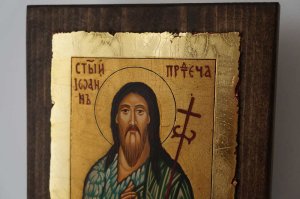 St John the Baptist small Hand Painted Orthodox Icon on Wood