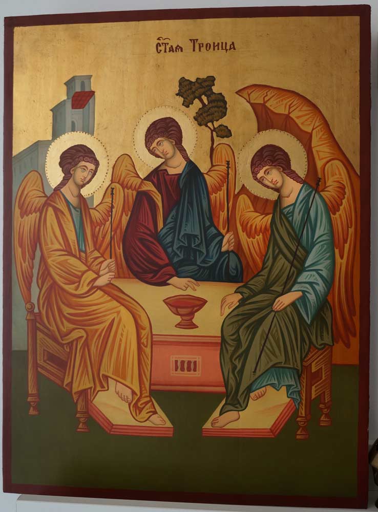 Hospitality of Abraham Andrei Rublev Holy Trinity Hand Painted Orthodox Icon