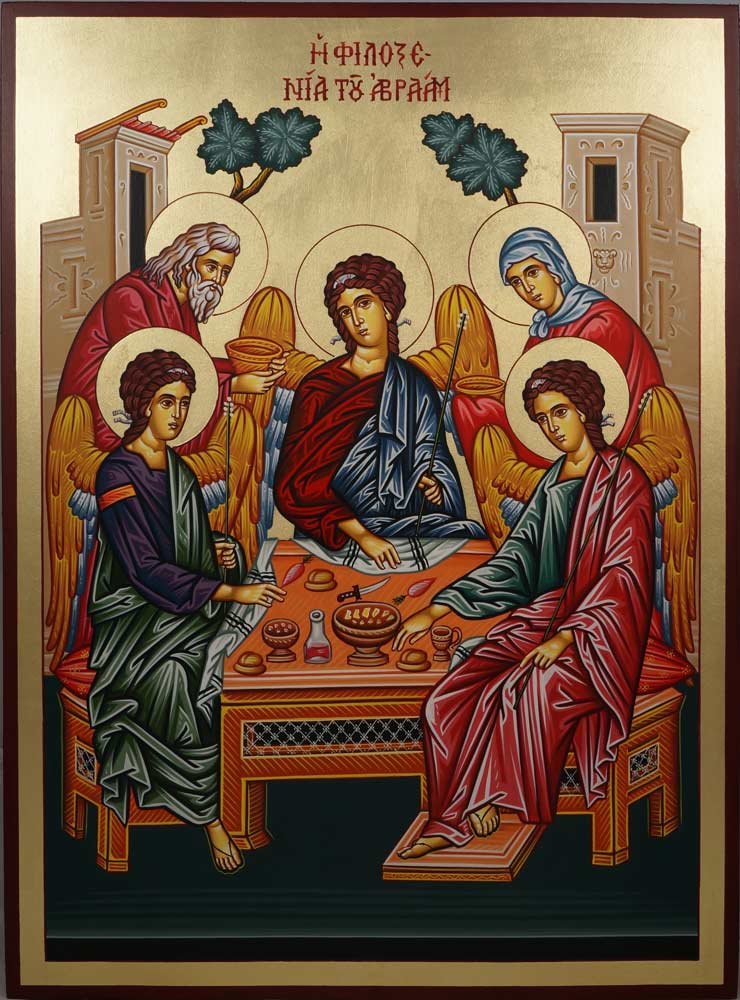 Holy Trinity (Abraham and Sarah) Hand-Painted Icon