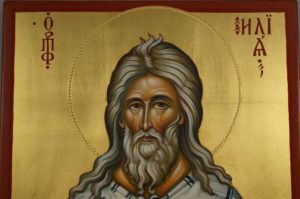 Prophet Elijah (engraved halo) Elias Hand-Painted Greek Orthodox Icon