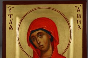 Saint Anna Miniature Hand-Painted Orthodox Icon
