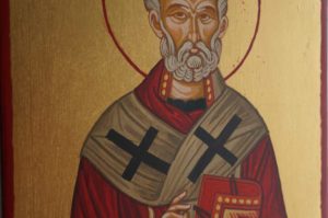 Saint St Nicholas of Myra Hand Painted Byzantine Icon