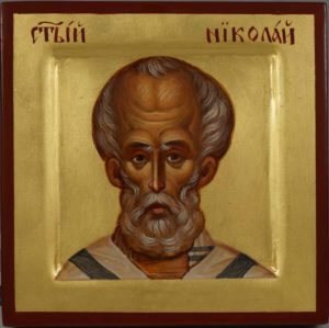 St Saint Nicholas of Myra Miniature Hand-Painted Byzantine Icon