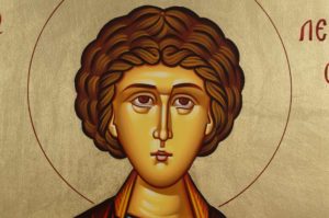 Saint Panteleimon Pantaleon Hand-Painted Byzantine Icon