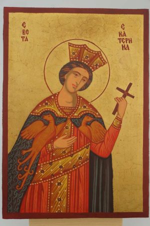 St Catherine of Alexandria (small) Icon Hand Painted Byzantine Orthodox