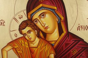 Theotokos Panagia Axion Estin (Dostoino Est) Hand-Painted Icon