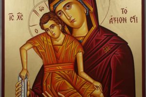 Theotokos Panagia Axion Estin (Dostoino Est) Hand-Painted Icon