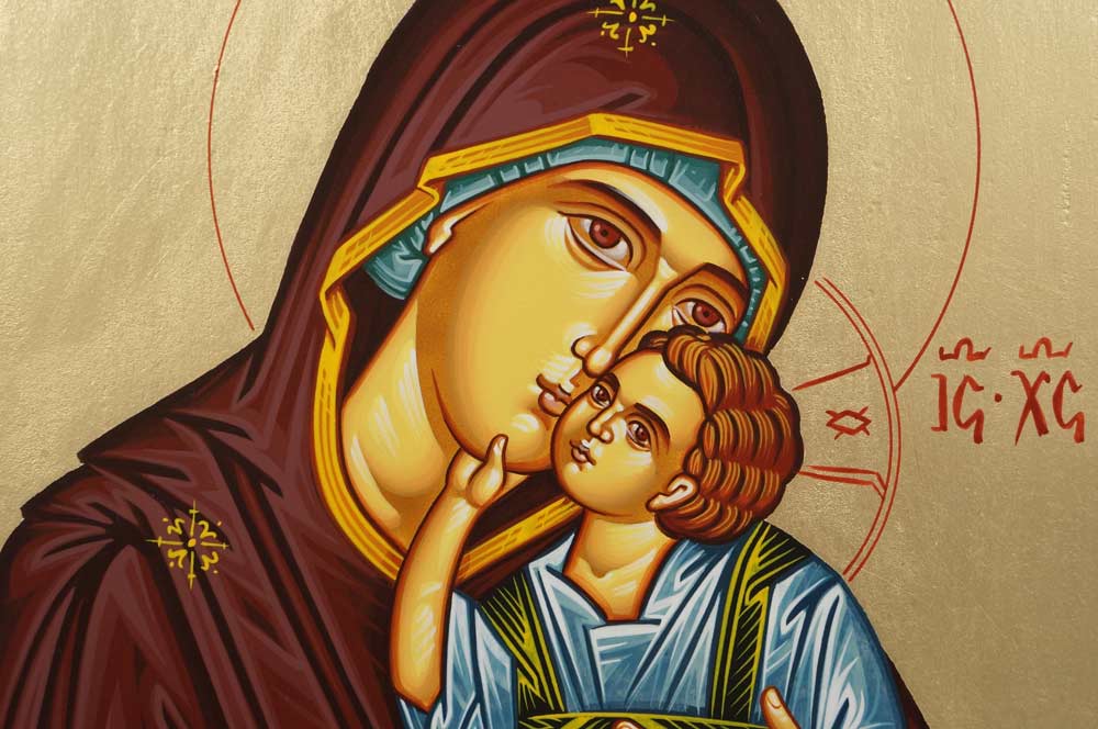 Theotokos Sweet Loving Hand-Painted Orthodox Icon