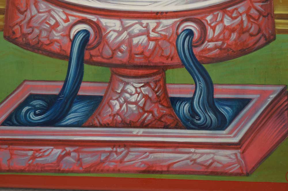 Theotokos The Life-giving Spring Zoodochos Pigi Hand-Painted Greek Orthodox Icon