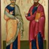 Holy Apostles Peter and Paul Hand-Painted Greek Icon