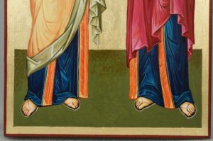 Holy Apostles Peter and Paul Hand-Painted Greek Icon