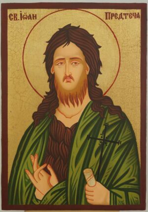 St John the Baptist small Hand Painted Icon on Wood