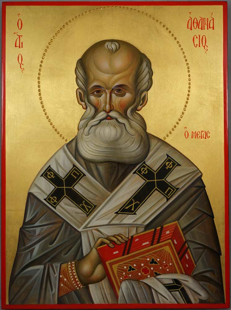 St Athanasius Patriarch of Alexandria Hand-Painted Greek Icon