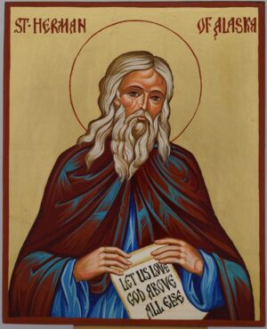 saint herman of alaska icon hand painted orthodox