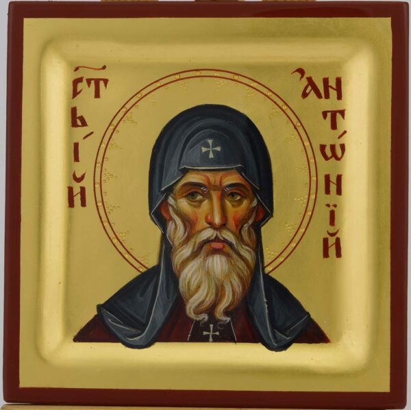st anthony the great miniature icon hand painted