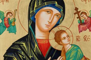 Our Lady of Perpetual Help OLPH Icon Hand Painted Byzantine Orthodox