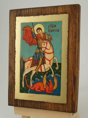 Saint George Icon Hand Painted Orthodox
