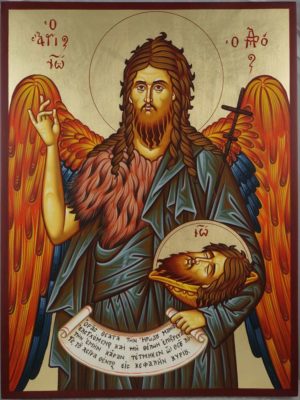 St John the Forerunner Baptist Hand-Painted Greek Orthodox Icon