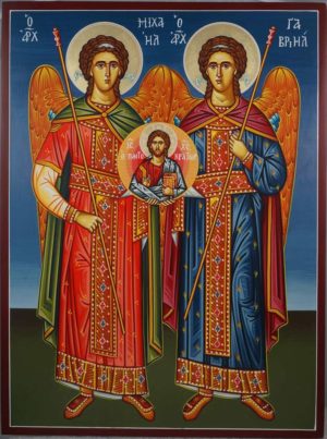 Synaxis of the Archangels Hand-Painted Greek Orthodox Icon