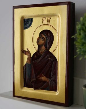 Virgin Mary Theotokos "Supplication" Hand-Painted Byzantine Icon