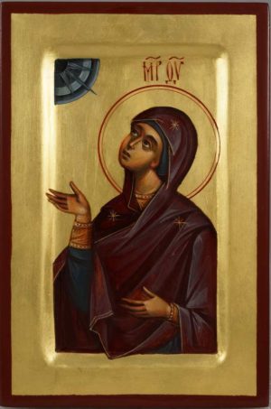 Virgin Mary Theotokos "Supplication" Hand-Painted Byzantine Icon