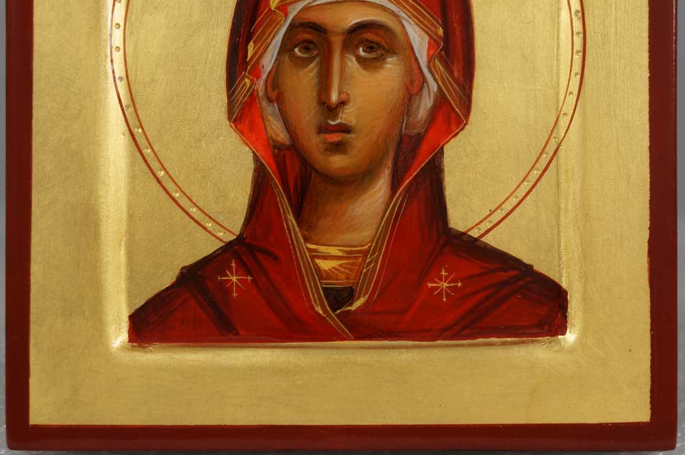 Virgin Mary (miniature) Theotokos Hand-Painted Byzantine Orthodox Icon