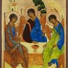 hospitality of abraham (rublev trinity icon hand painted orthodox