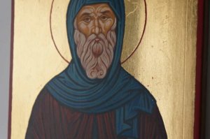 Saint Anthony of Egypt Hand Painted Orthodox Icon on Wood