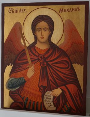 Saint Archangel Michael Hand Painted Orthodox Icon on Wood