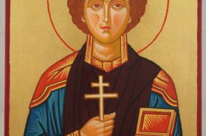 Saint Panteleimon the Healer Hand Painted Orthodox Icon on Wood