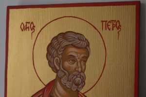 Saint Peter the Apostle Hand Painted Orthodox Icon on Wood
