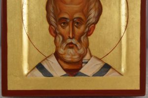 Saint Nicholas Miniature Hand-Painted Byzantine Icon
