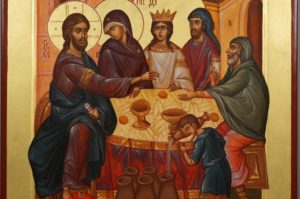 The Wedding at Cana Hand-Painted Orthodox Byzantine Icon