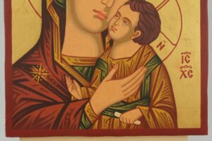Theotokos Sweet Kissing Icon Hand Painted Byzantine Orthodox