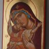 Virgin Mary Kardiotissa Hand Painted Byzantine Orthodox Icon on Wood