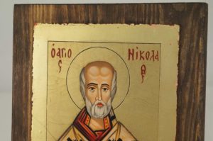 St Nicholas of Myra small Hand Painted Orthodox Icon on Wood