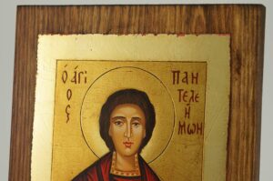 St Panteleimon Great Martyr and Healer Icon Hand Painted Byzantine Orthodox