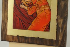 Theotokos Tenderness small Hand Painted Byzantine Icon