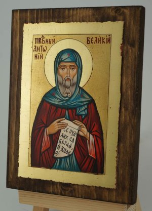 st anthony of egypt icon hand painted orthodox