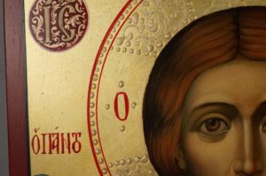 Hand-Painted Orthodox Icon of Jesus Christ Pantocrator (closed book)